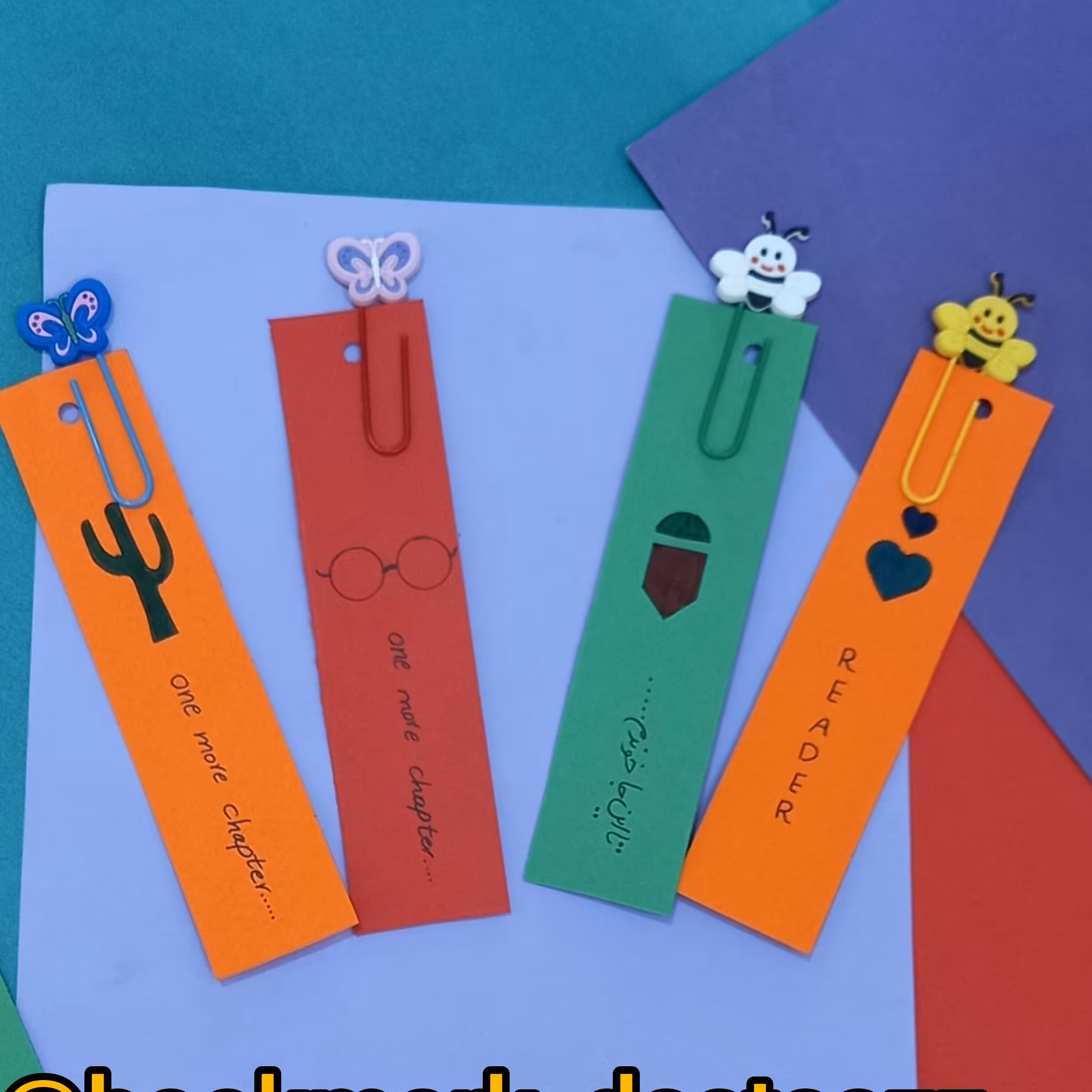 یک پک بوکمارک( یک بوکمارک فانتزی و یک بوکمارک مقوایی دستساز سایز 2 )