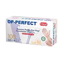 دستکش وینیل متوسط اپی پرفکت بسته 100 عددی op perfect