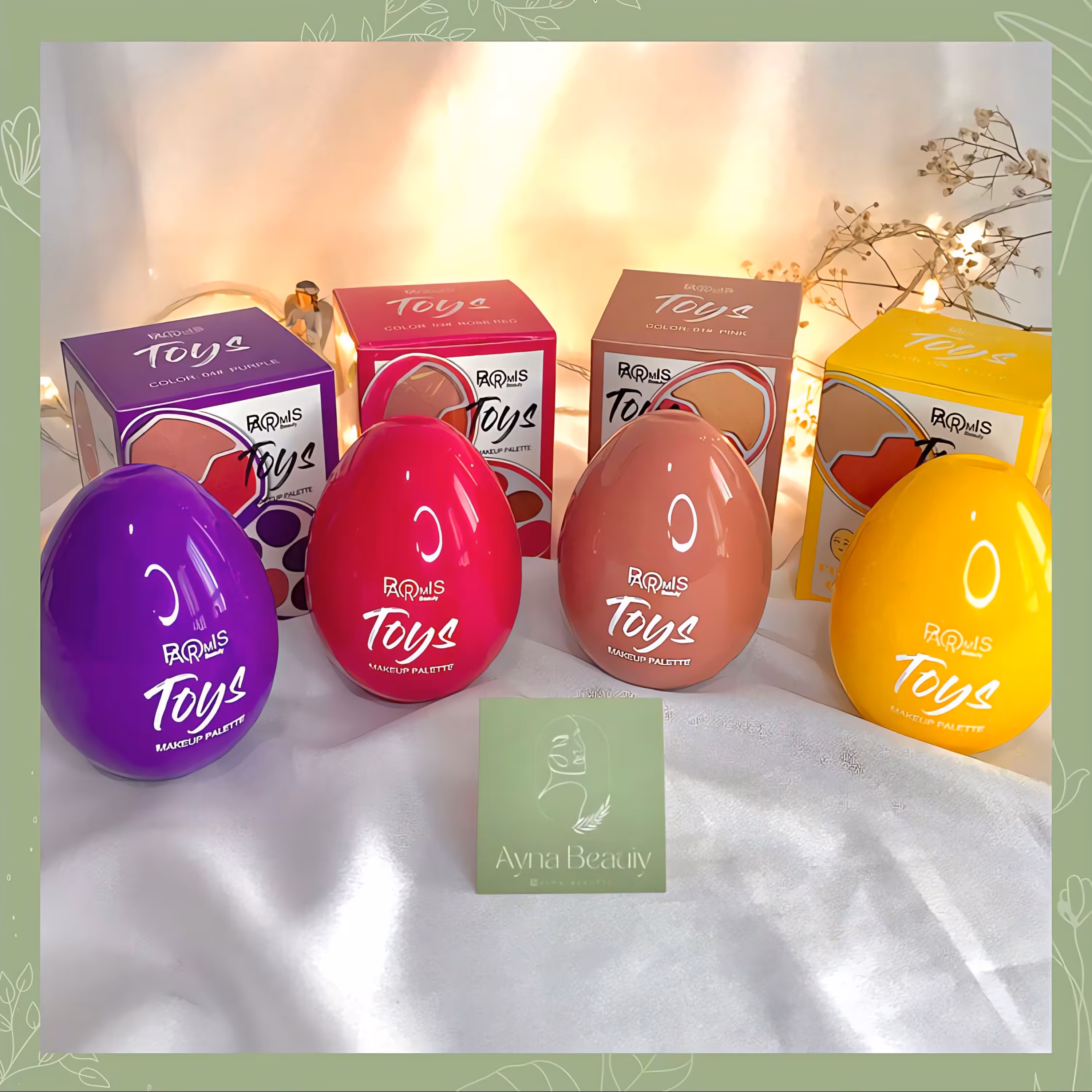 پالت سایه و رژگونه و هایلایتر تخم مرغی