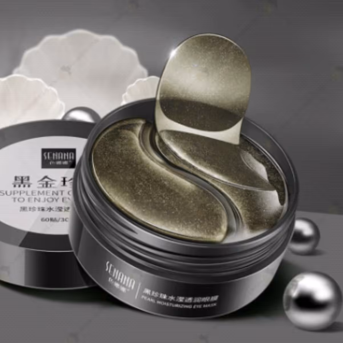 ماسک کاسه ای زیر چشم کلاژن مرواریدسیاه سنانا محصولات پوست مهتا