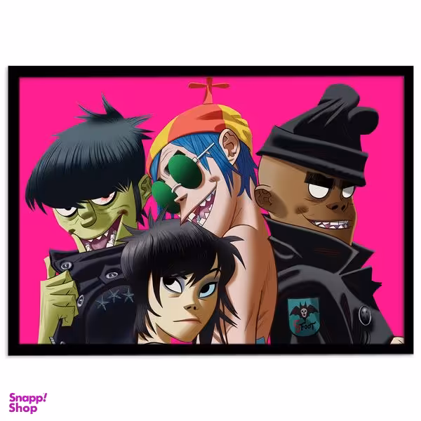 تابلو نوری بکلیت مدل طرح گروه گوریلاز Gorillaz مدل لایت باکس B-s2338