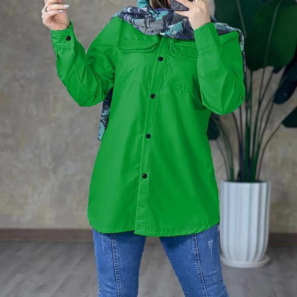 شومیز دو جیب جنس داکرون -ارسال رایگان
