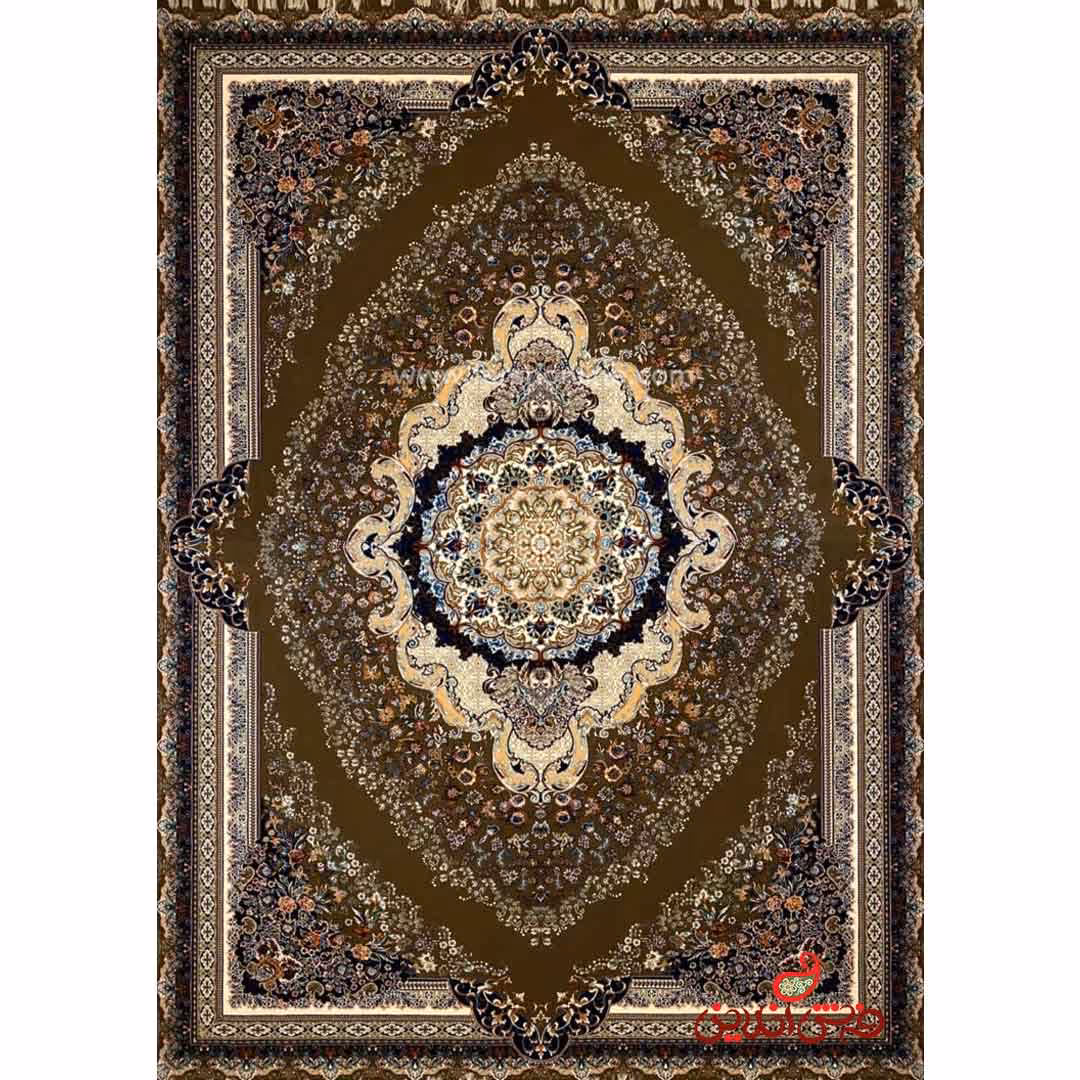 فرش ماشینی شاهکار صفویه 4660 قهوه ای