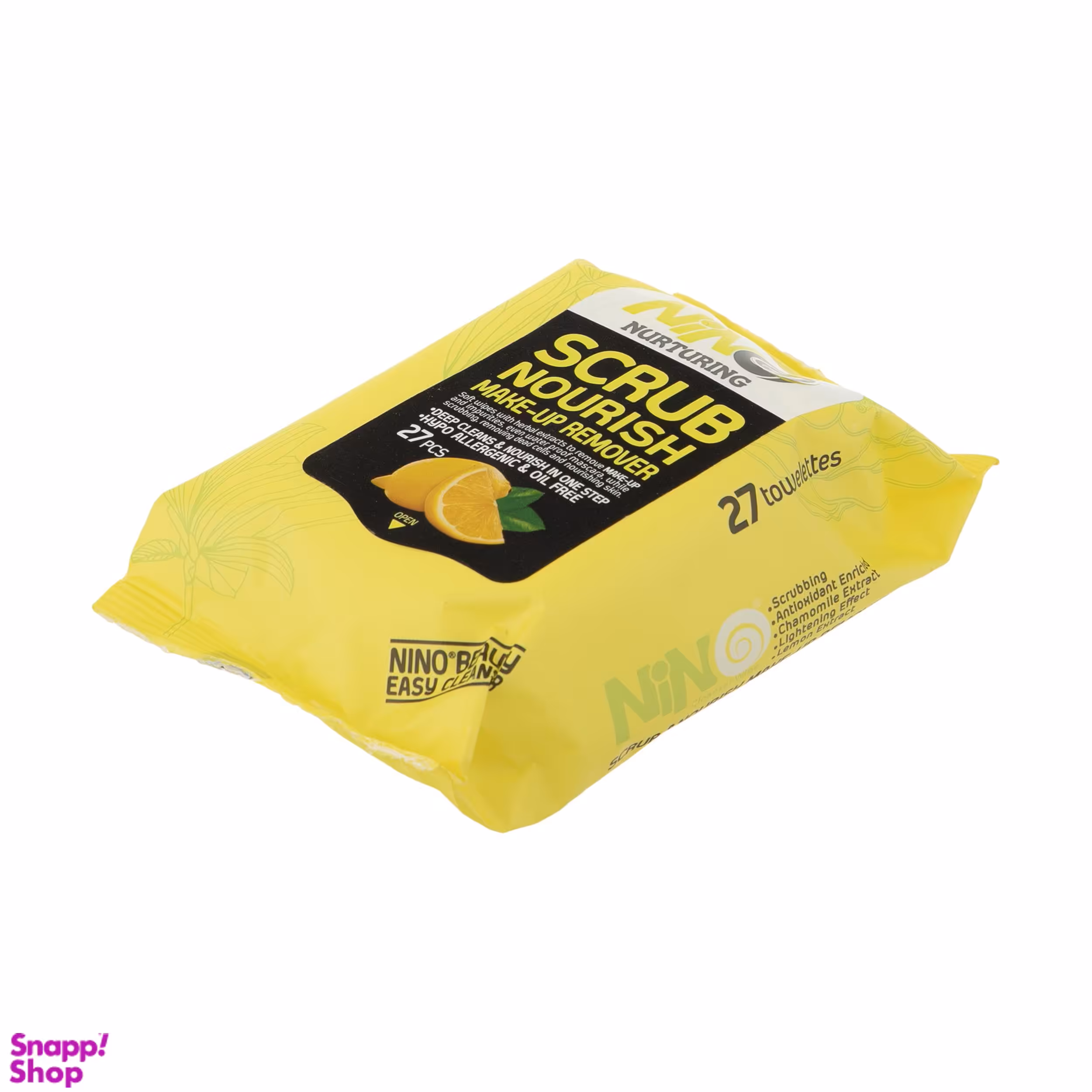 دستمال مرطوب نینو (Nino) مدل Lemon بسته 27 عددی