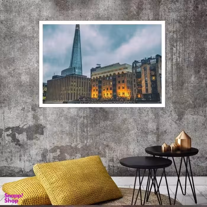 تابلو بکلیت طرح منظره برج شارد لندن مدل قاب شاسی W-s8123