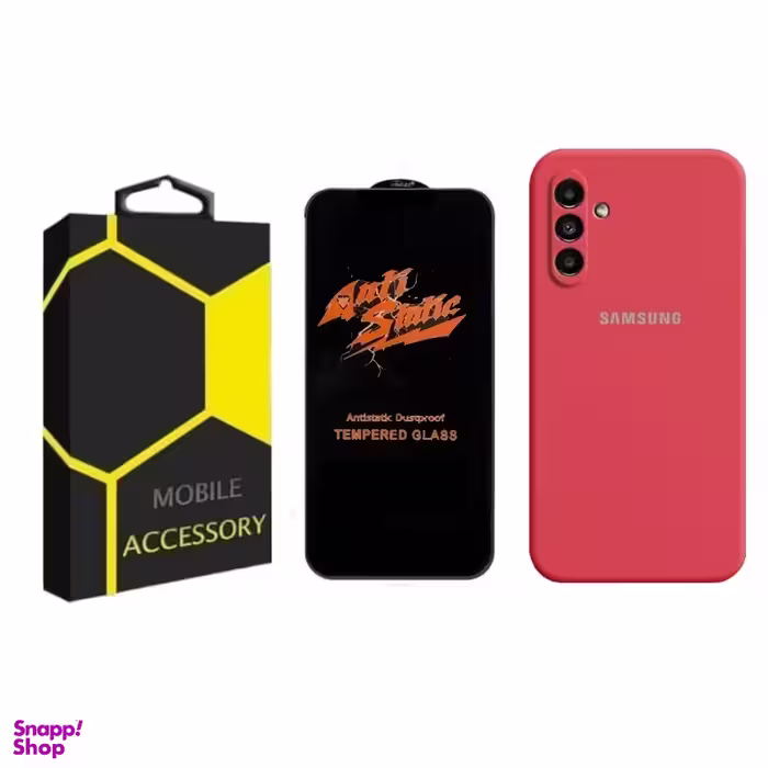 کاور سیلیکونی گوشی موبایل مناسب سامسونگ Galaxy A14 4G / 5G + محافظ صفحه نمایش Anti Static