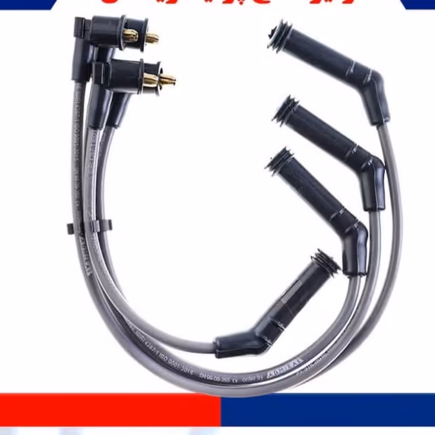 وایر شمع پراید زیمنس (تقویتی و CNG)-کابل سیلیکونی-ضخامت 8 میلیمتر-رنگ طوسی-دو سر برنجی