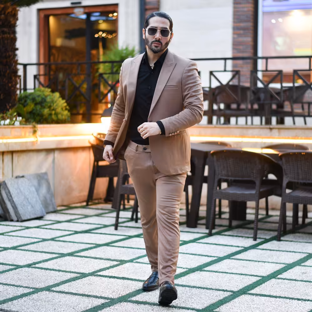 ست کت و شلوار نسکافه ای

