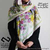 روسری ترکمن نخ ترک  طرح اجه نباتی