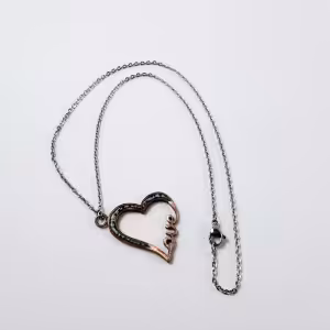 گردنبند فیروزه کوبی طرح love