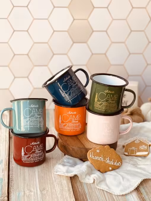 ماگ لعابی لبه مشکی سایز کوچک