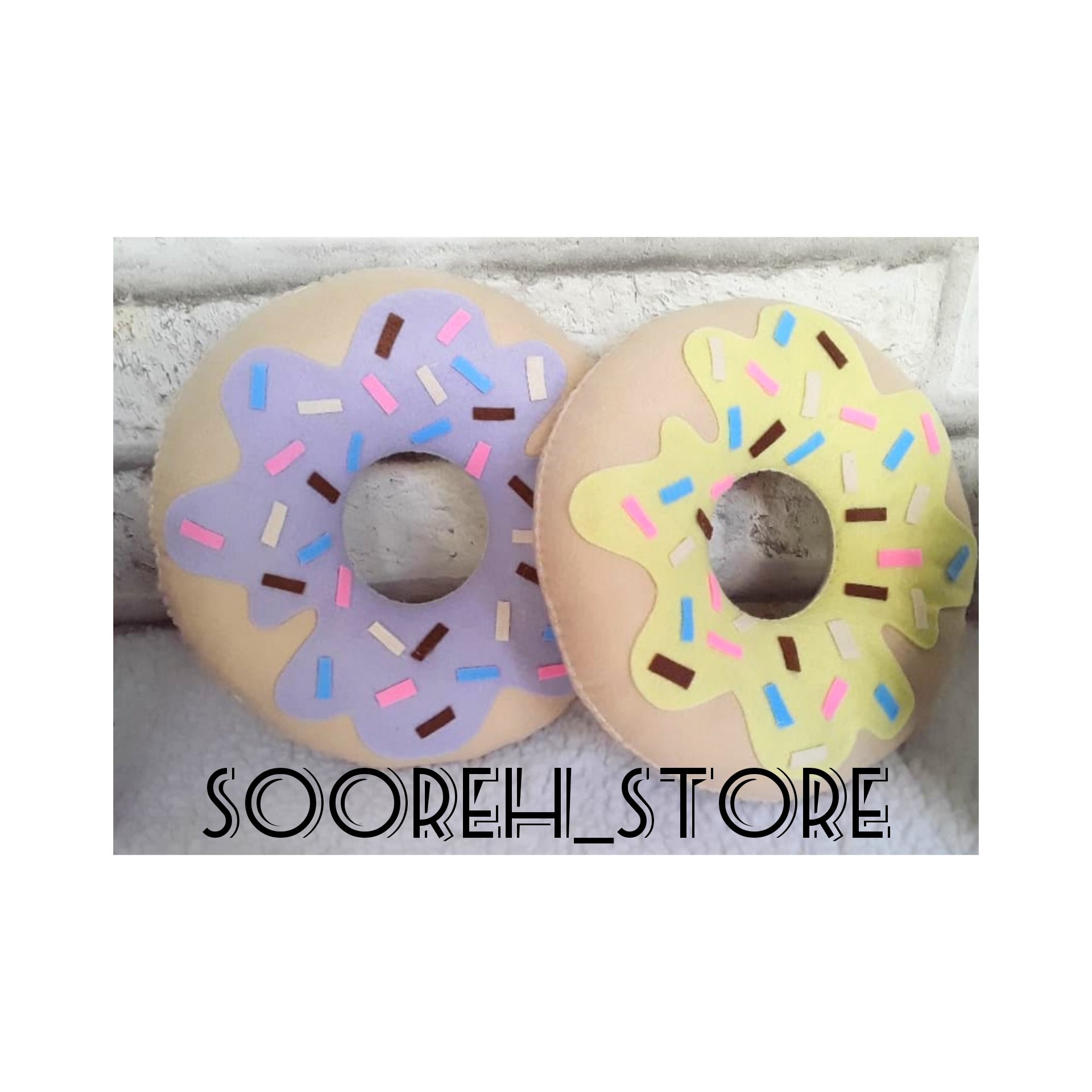 کوسن نمدی طرح دونات(رنگ به دلخواه شما)