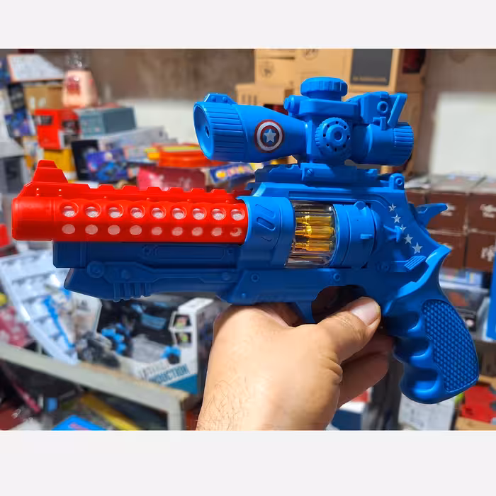 تفنگ موزیکال چراغدار  ویبره ای تفنگ دو لول کیفیت عالی اسلحه موزیکال