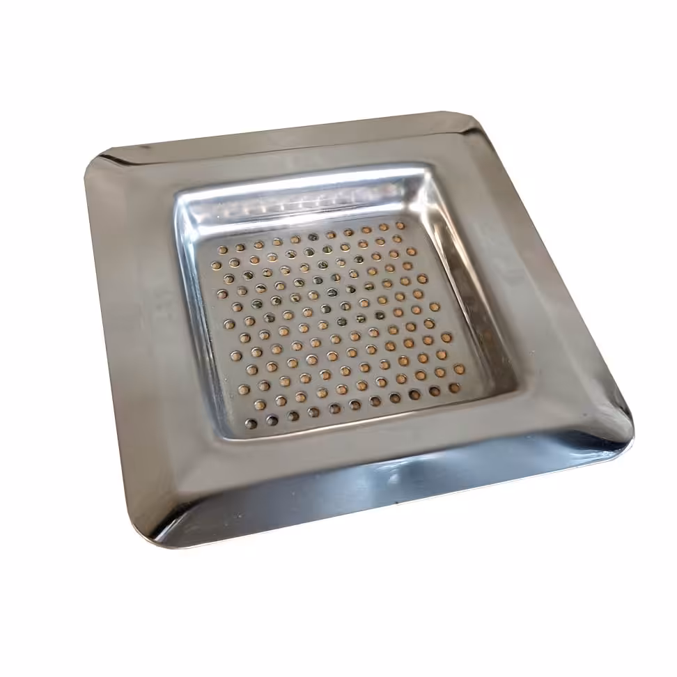 تفاله گیر مربعی  سینک ظرفشویی جنس درجه 1 استیل