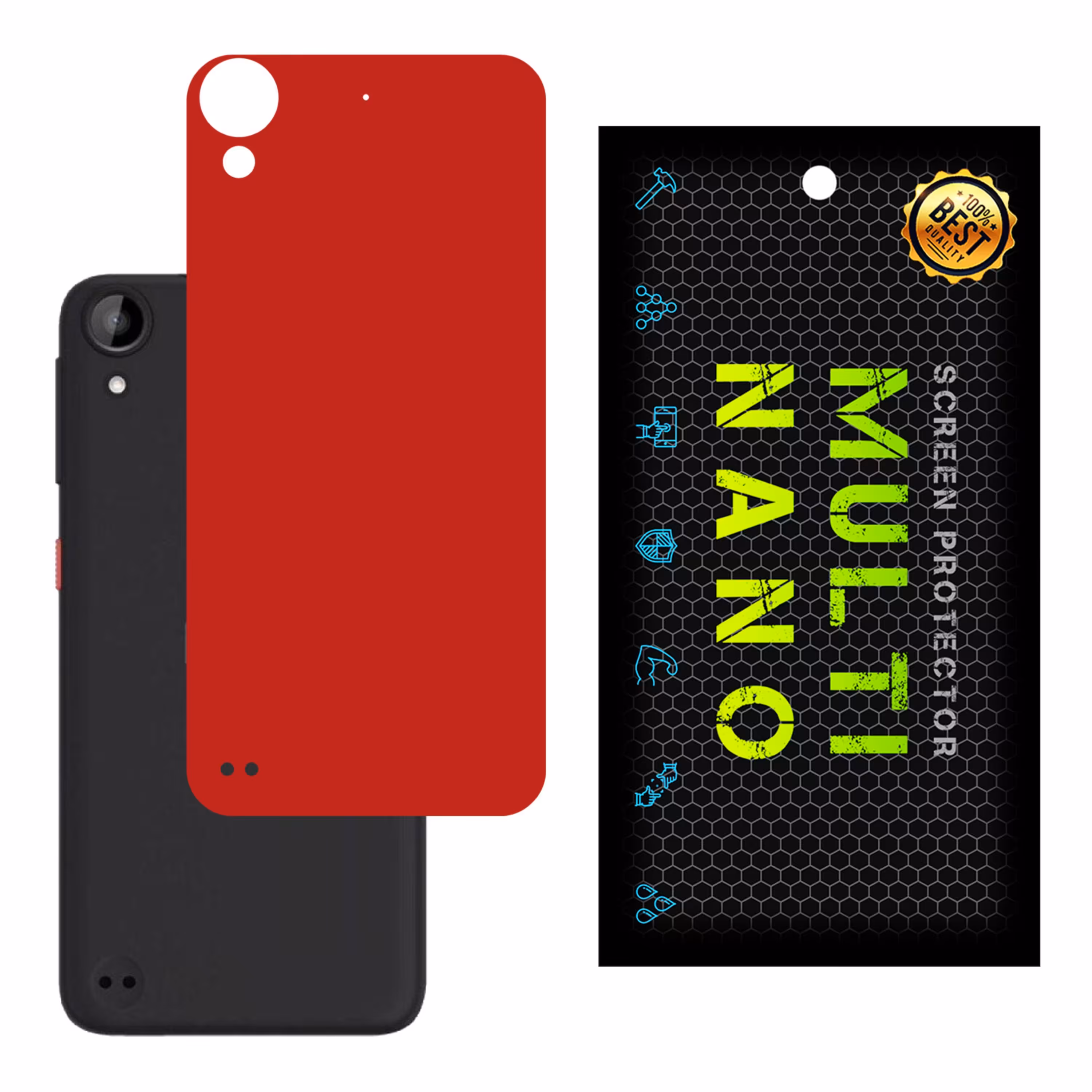 برچسب پوششی MultiNano مدل X-F1M-Red برای پشت موبایل اچ تی سی  Desire 630