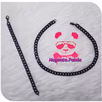 ست گردنبند و دستبند اسپرت کارتیر مشکی زنانه و مردانه استیل رنگ ثابت