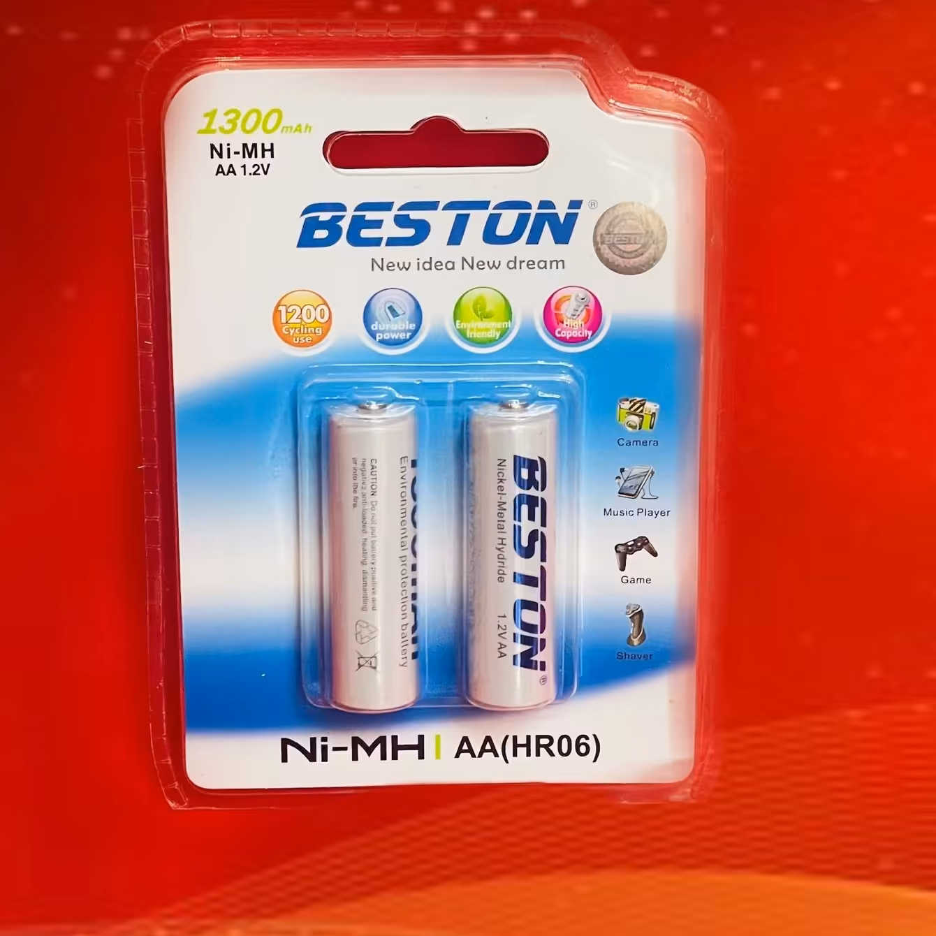 باتری قلمی (AA) شارژی 1800 میلی آمپر بستون ( BESTON ) 1.2 ولت