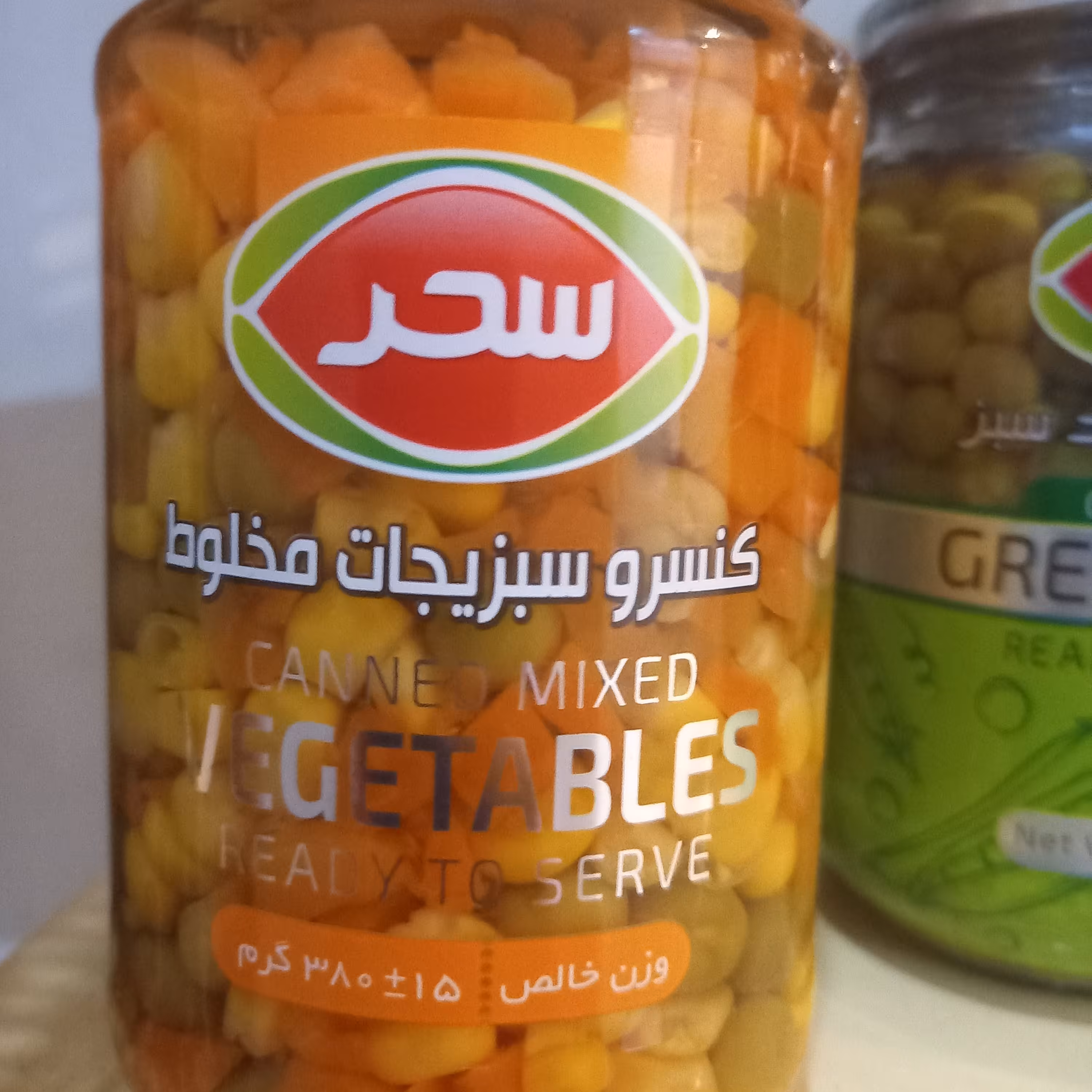 کنسرو مخلوط سبزیجات سحرشیشه ای380گرمی