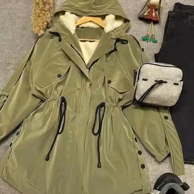 بارانی دخترانه کمر گت