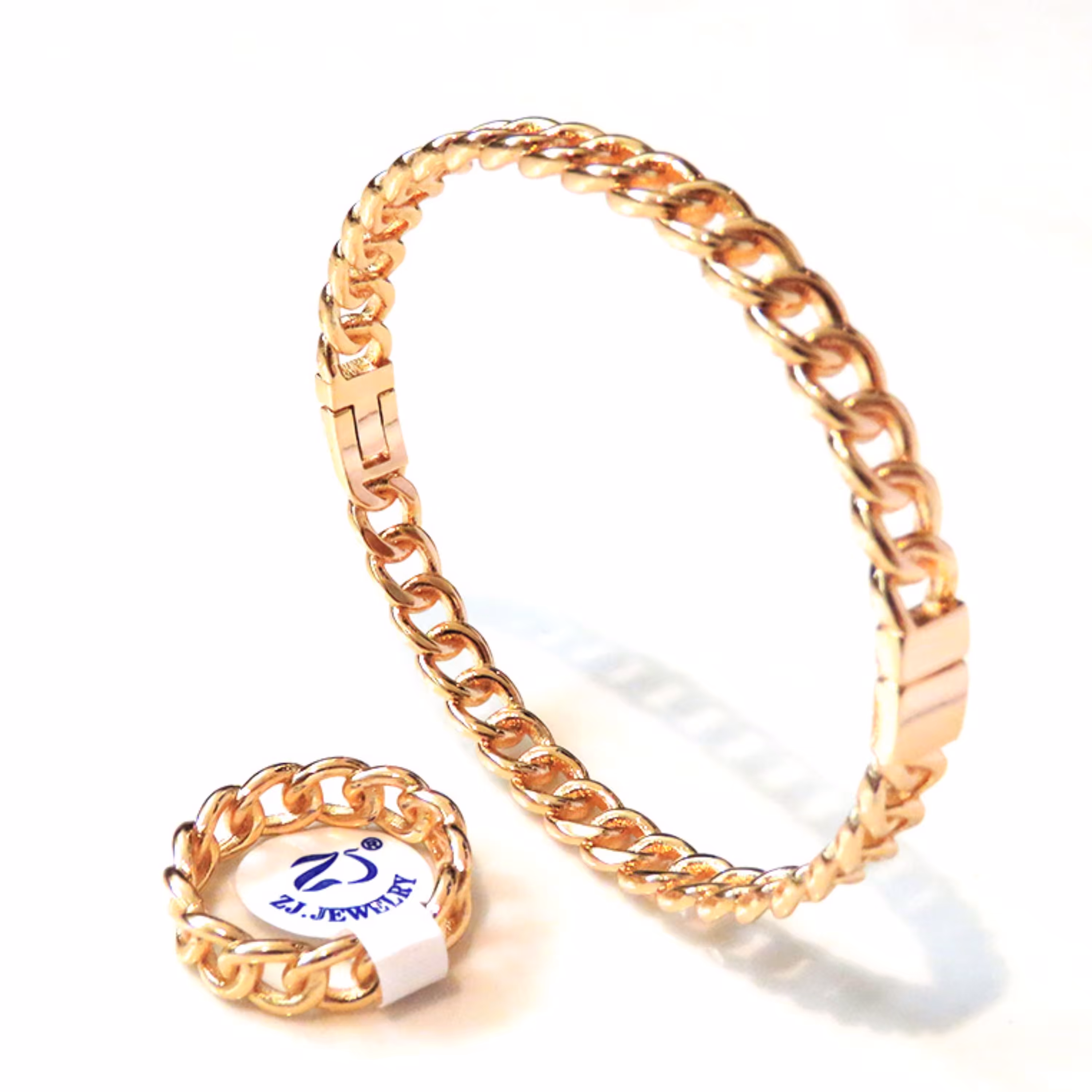 ست دستبند و انگشتر جنس برنجی کد br11023