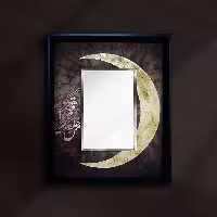 تابلو آینه معرق مس پتینه طرح خوشنویسی غلام قمر  زمینه قهوه ای سایز 45 در 55