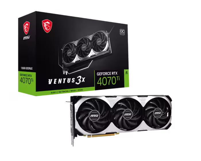 کارت گرافیک  ام اس آی مدل GeForce RTX™ 4070 Ti VENTUS 3X 12G OC با حافظه 12 گیگابایت