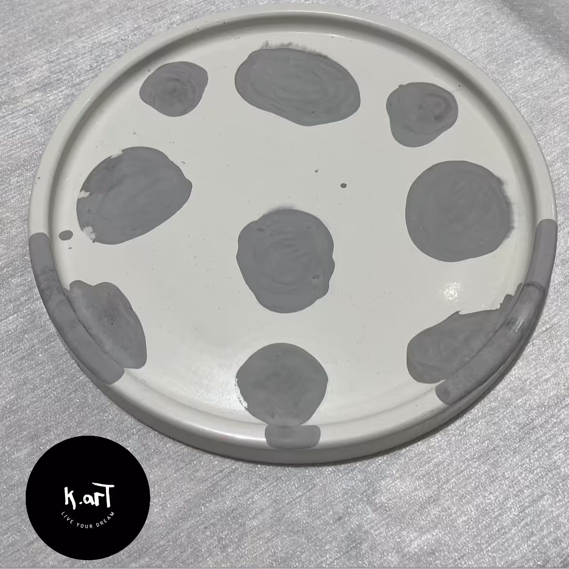 سینی طرح دایره سنگی