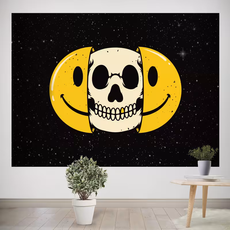 پوستر پارچه ای طرح کهکشان و ماه کد 0037