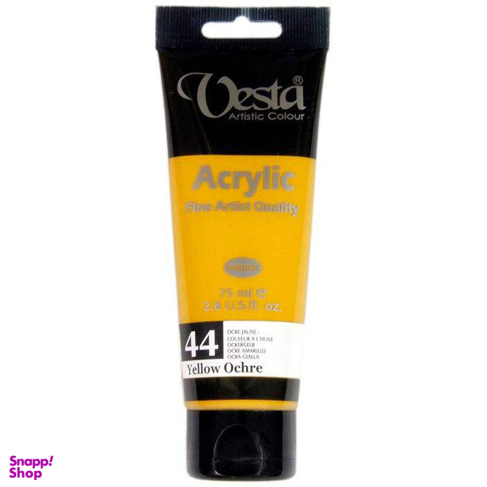 رنگ اکریلیک وستا (Vesta) 75 میلی لیتر Yellow Ochre (44) -1001