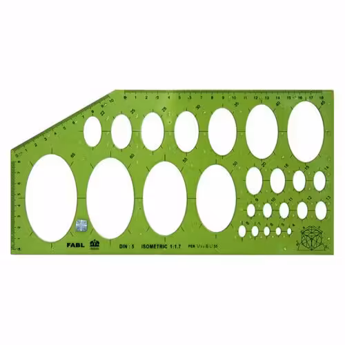 شابلون بیضی شکل فابل