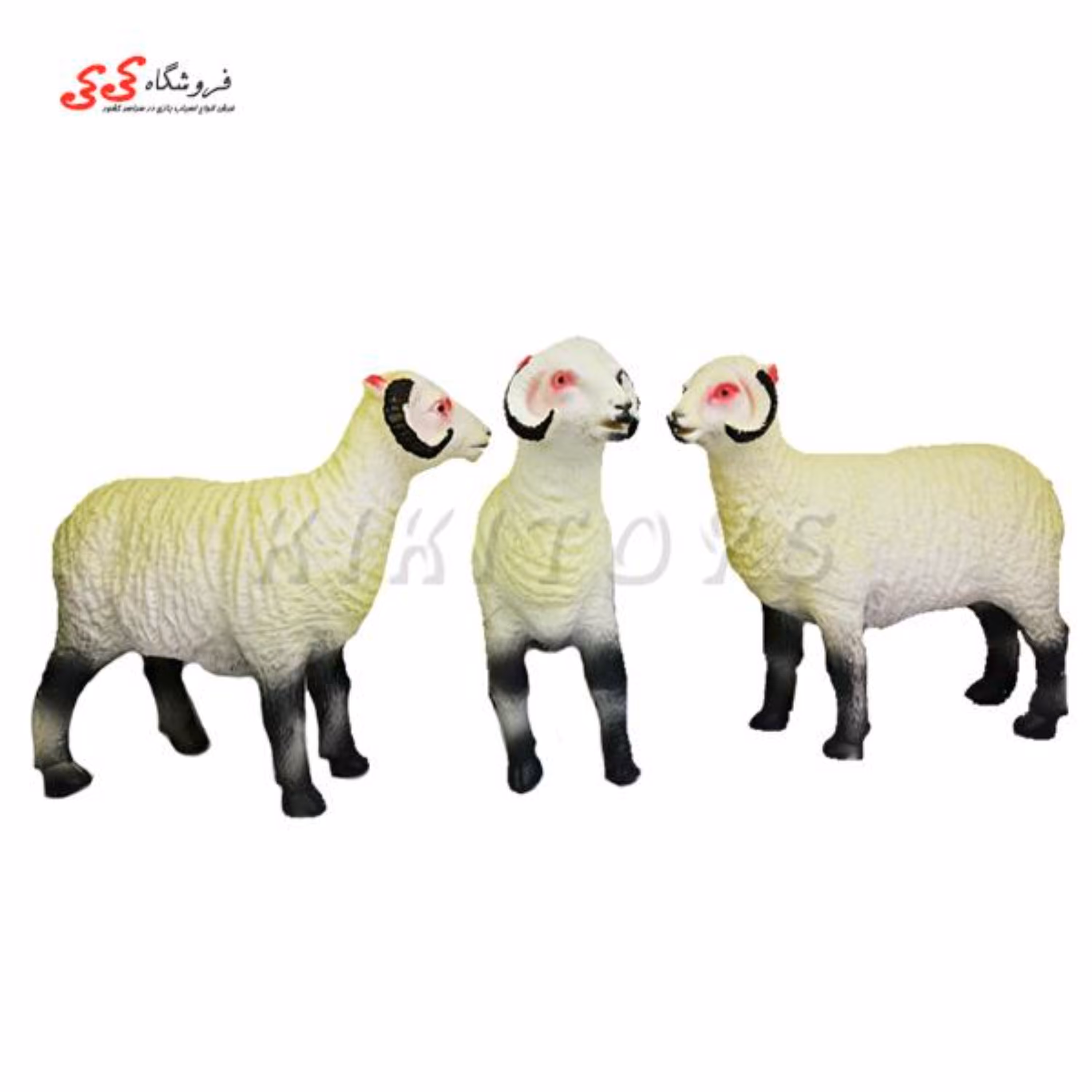 اسباب بازی حیوانات فیگور گوشتی گوسفند شاخدار D2502