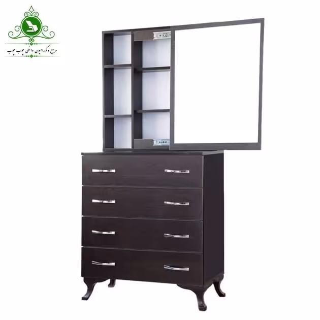 دراور مدل چهار کشو با قاب آینه ساده (پرداخت کرایه پس از تحویل)