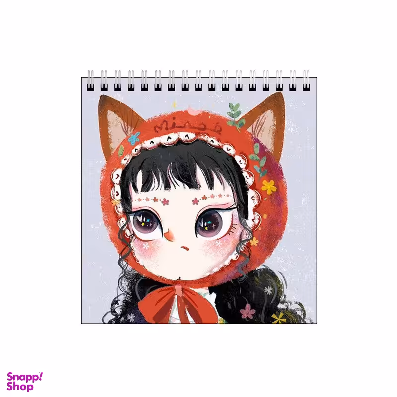 دفتر طراحی 60 برگ طرح دختر گربه ای کد 4923411