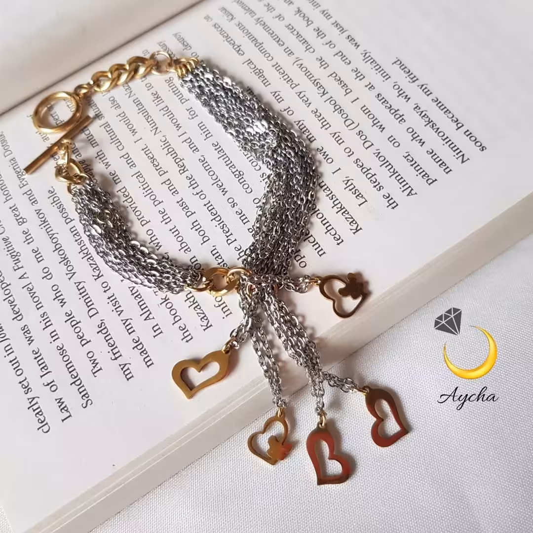 دستیند دو رنگ استیل رنگ ثابت