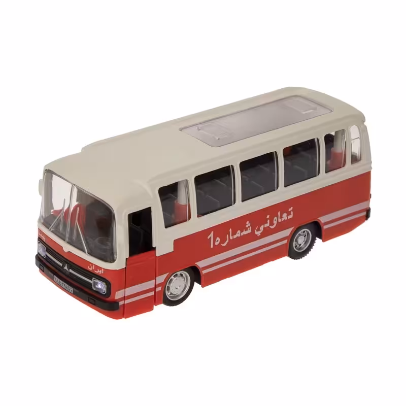ماکت فلزی اتوبوس تعاونی موزیکال اسباب بازی شادینو 