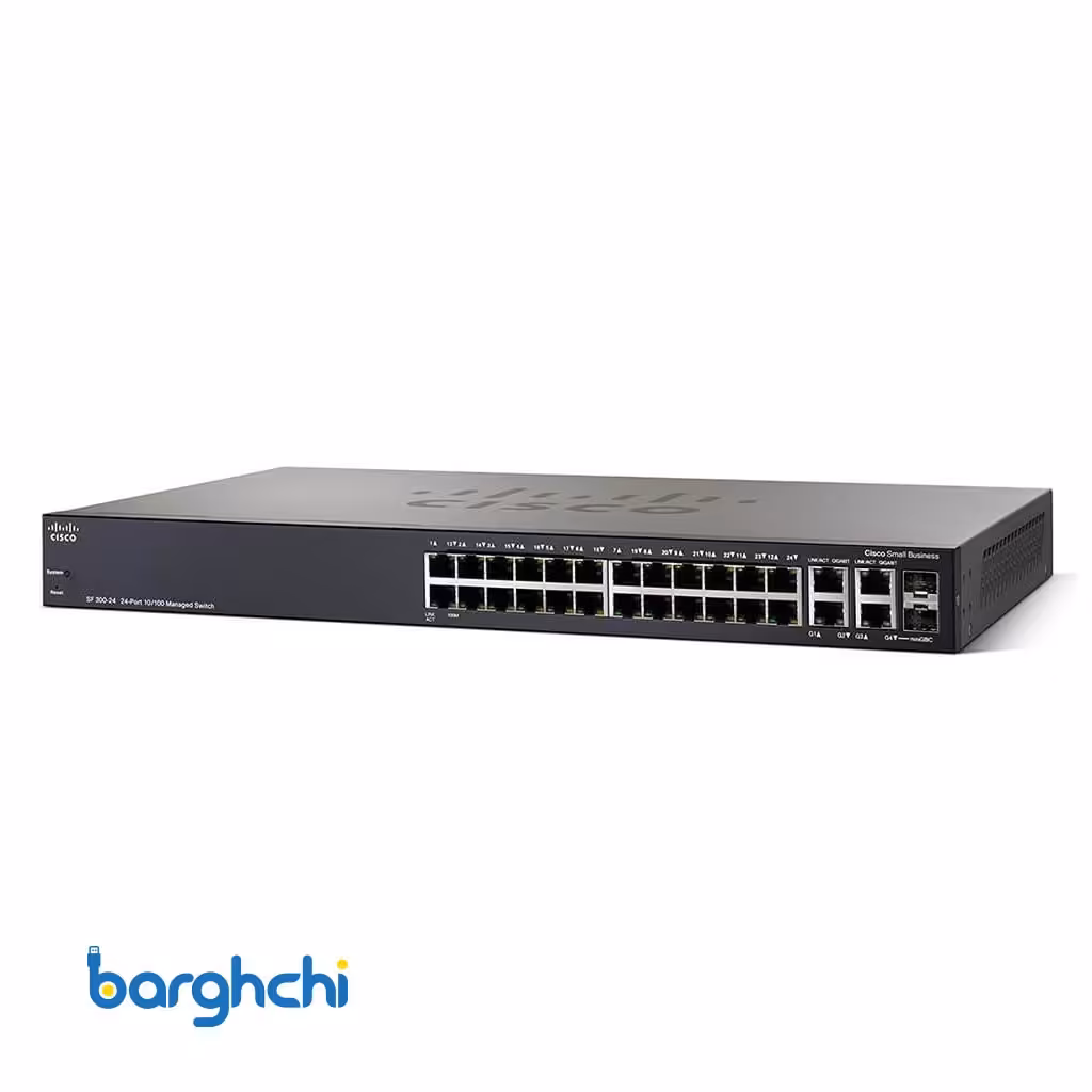 سوییچ شبکه 24 پورت sf300 سیسکو CISCO sf-300-24port POE