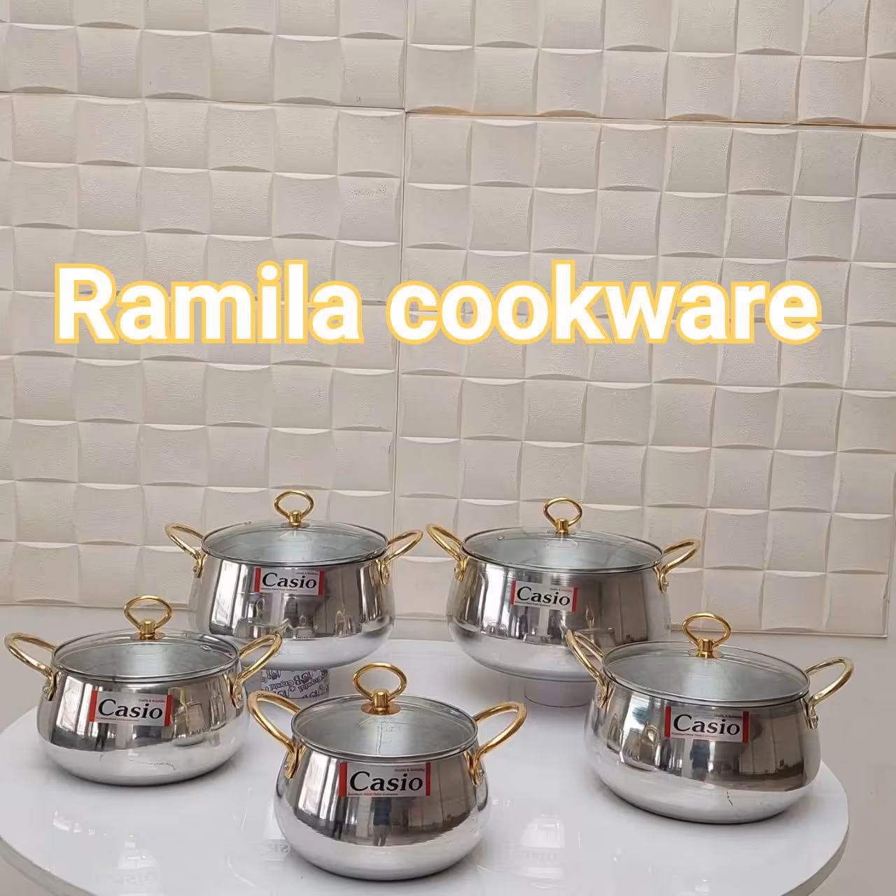 تولیدی قابلمه کاسیو سرویس ده پارچه طرح اسیل و براق کاسیو مصنع قدور casio