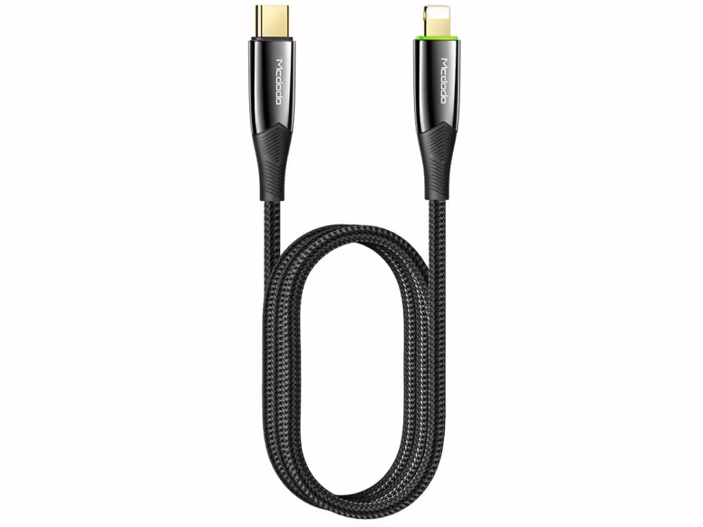 کابل شارژ سریع تایپ‌سی به لایتنینگ 1.8 متری مک‌دودو Mcdodo Auto Power Off Cable For IPhone PD 20W CA-8563