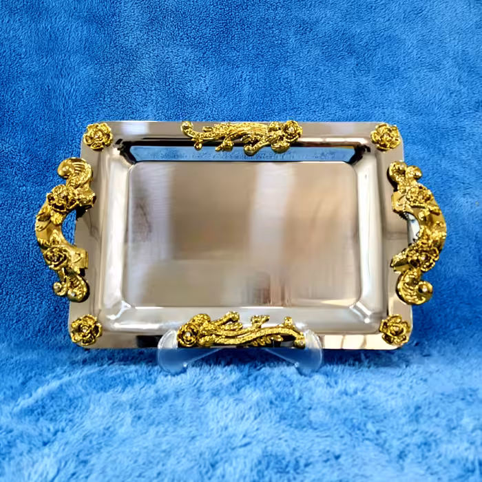 سینی پذیرایی نگار متوسط مستطیل مدل گلستان کد 419 با ارسال رایگان