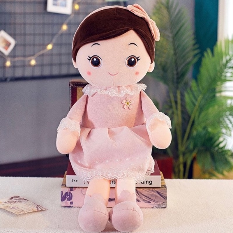 عروسک اورجینال طرح دختر پرنسس مدل تل پاپیونی ارتفاع 40 سانتی متر