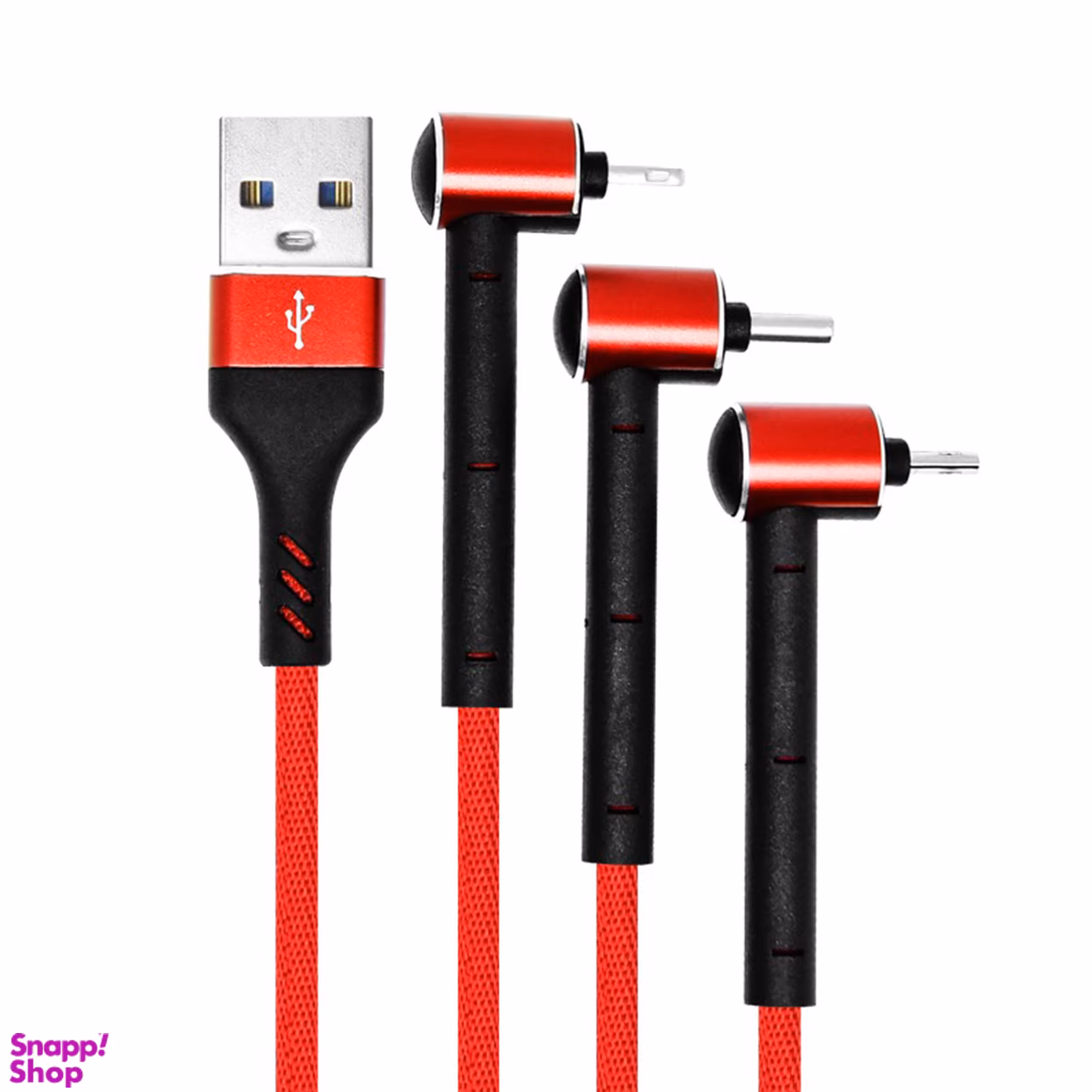 کابل تبدیل USB به Micro USB/Lightning/USB-C تسکو (Tsco) مدل TC A100 به طول 1.2m
