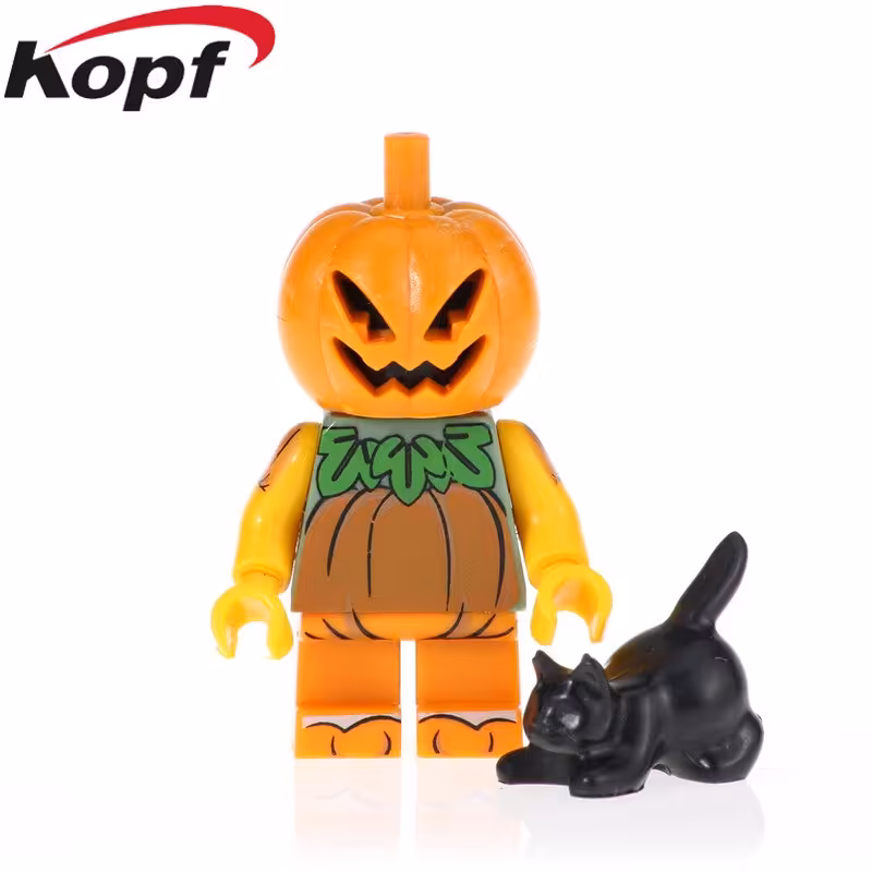 لگو کدو هالوین با گربه سیاه