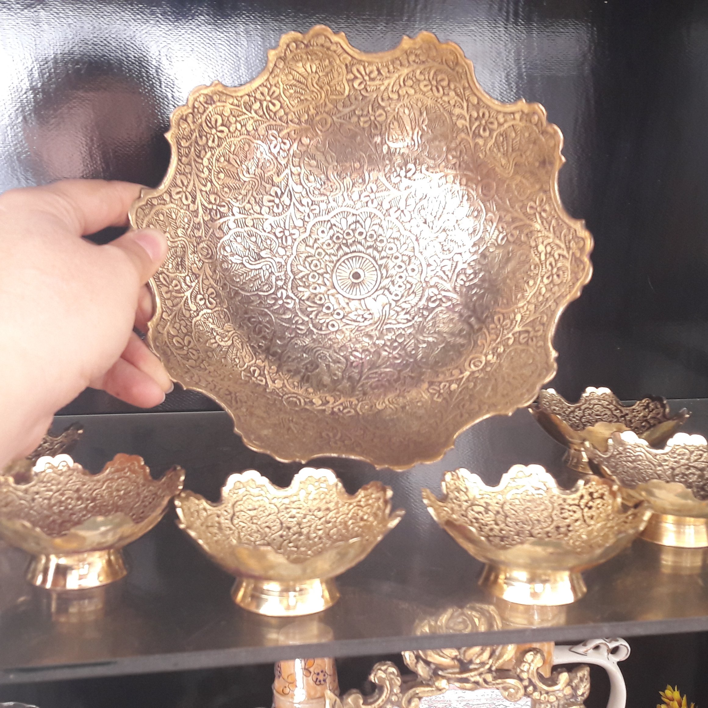 آجیل خوری یا هفت سین برنز هندی 7 عددی