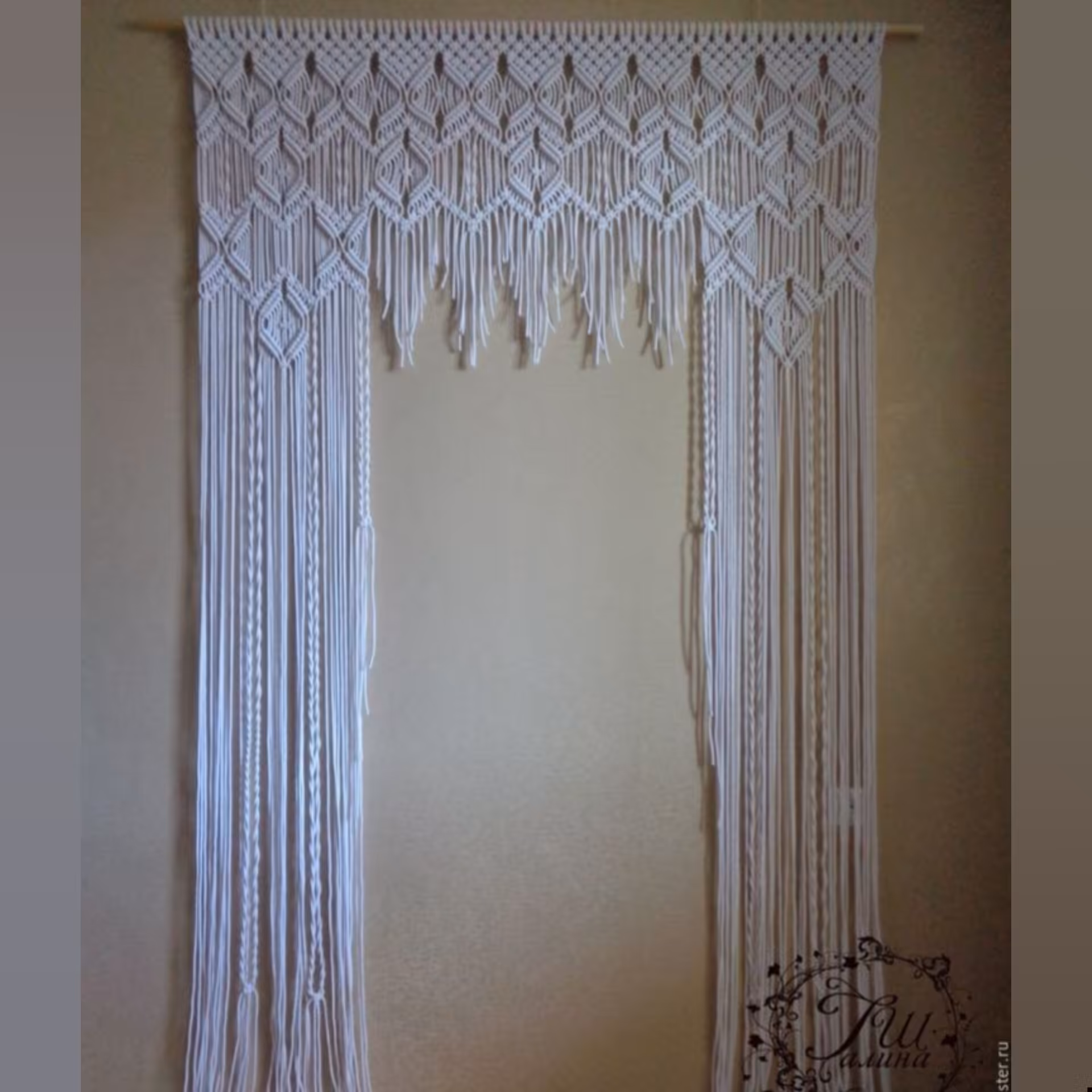 پرده مکرومه ابعاد120در ارتفاع 2متر