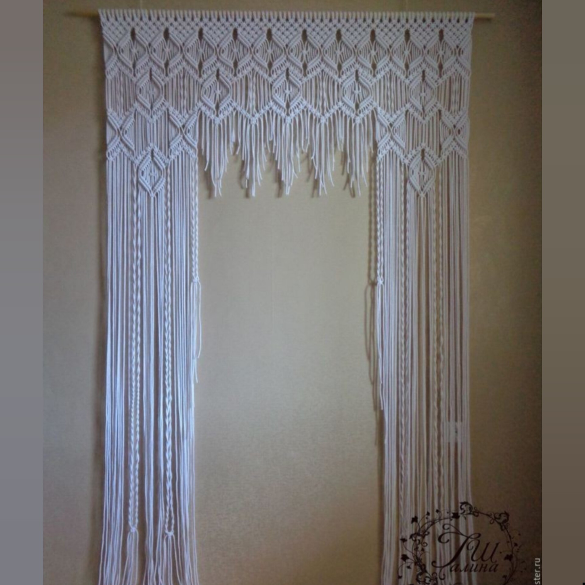 پرده مکرومه ابعاد120در ارتفاع 2متر