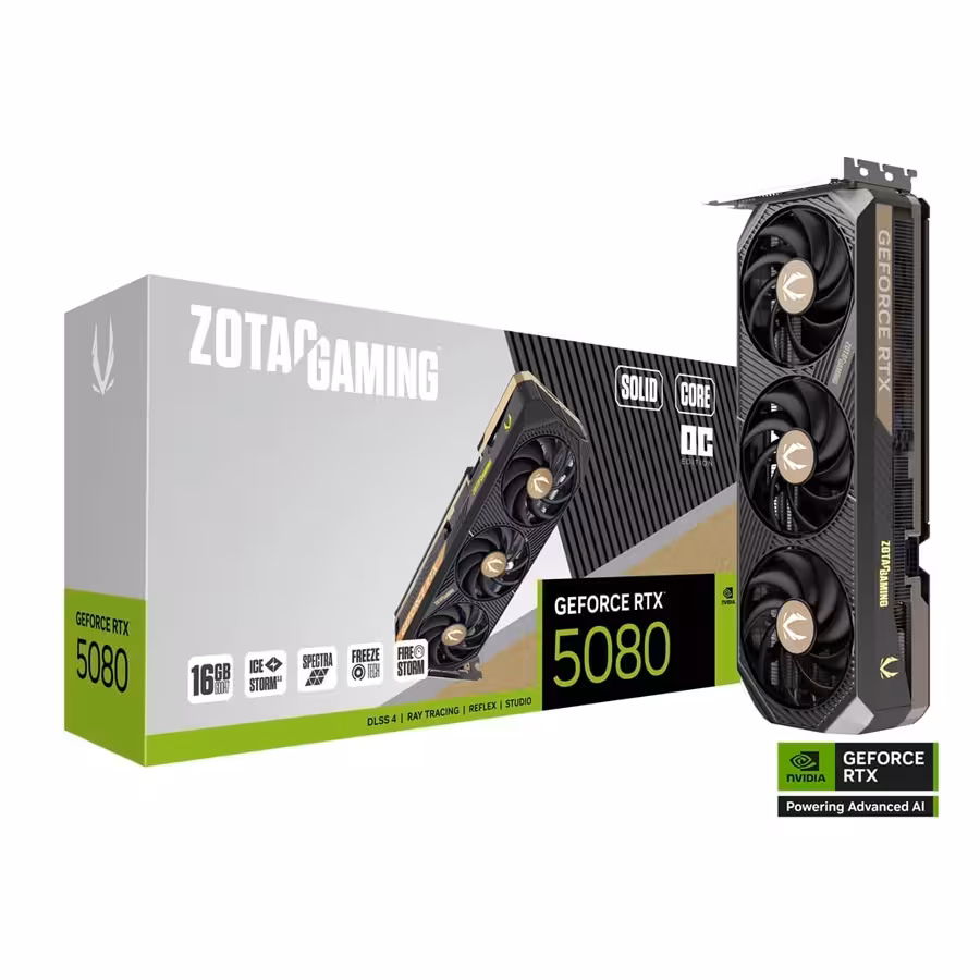 کارت گرافیک زوتک مدل RTX 5080 SOLID CORE OC 16GB