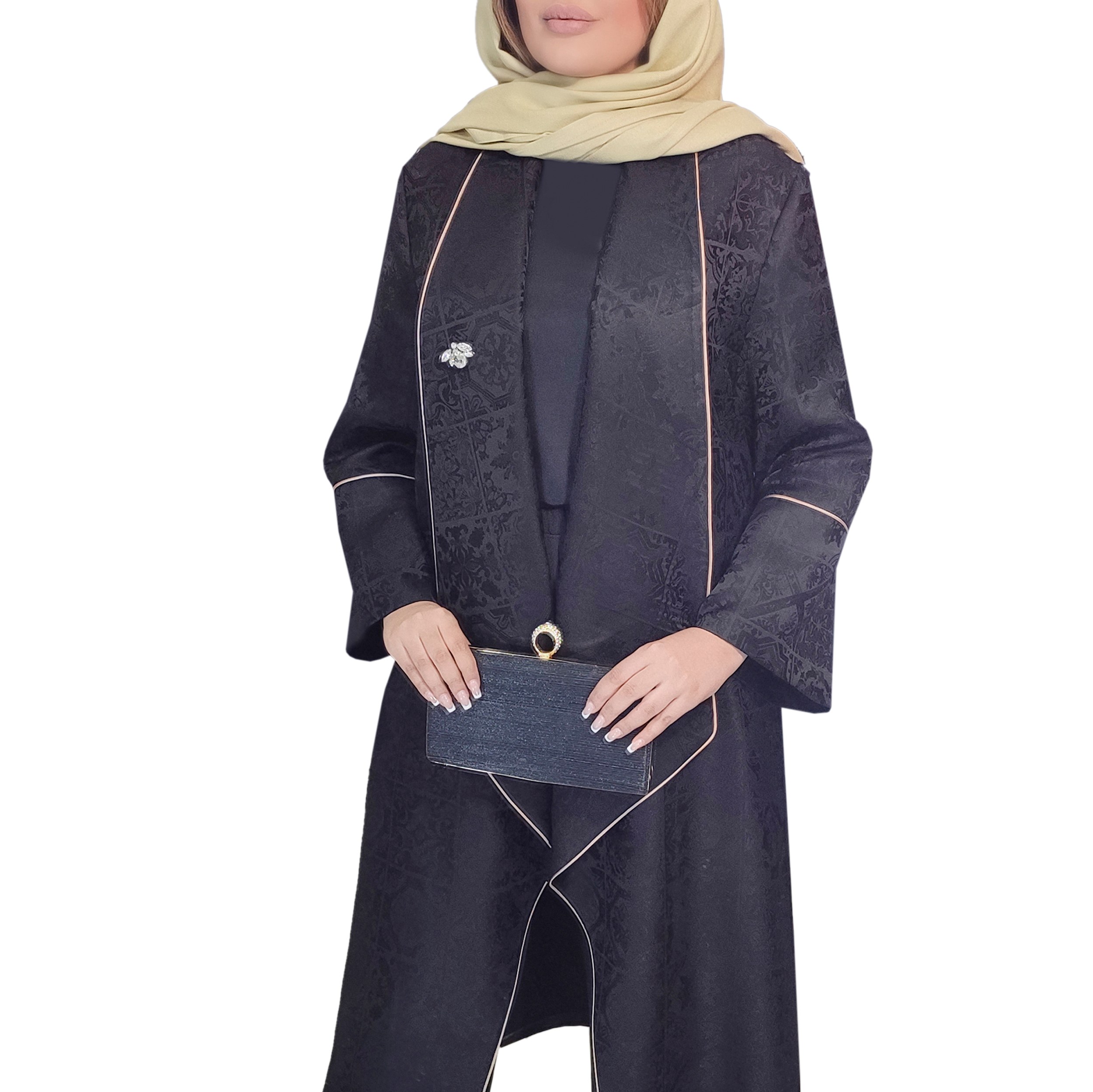 مانتو ژاکارد مزونی طرح کاشی جیران(ارسال رایگان)