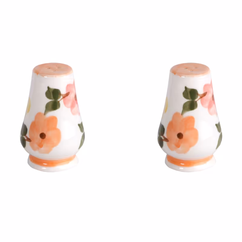 نمکدان سرامیکی طرح بهار گل ها کد SHEX104 بسته 2 عددی ( پس کرایه )