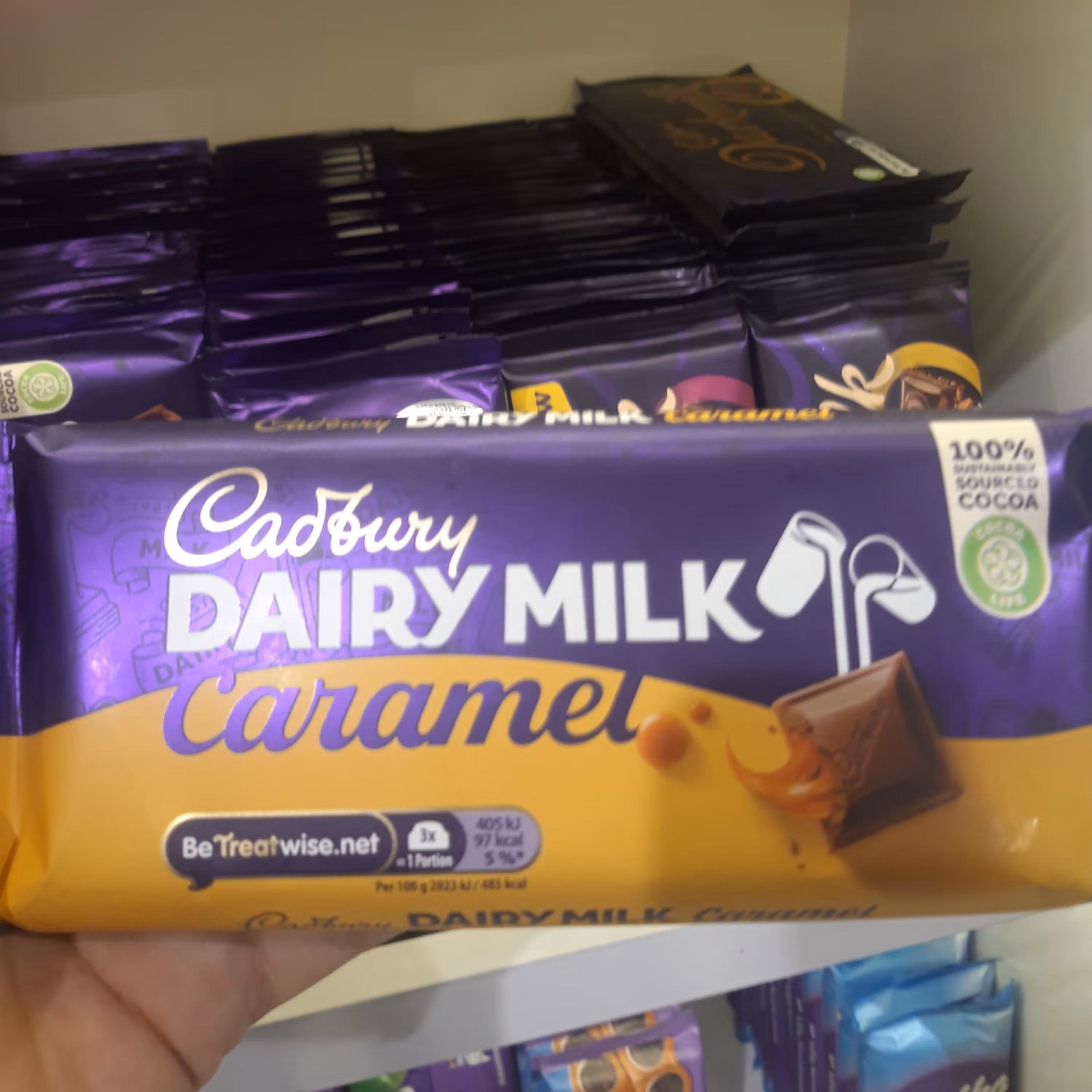 شکلات تخته ای (تبلت) کدبری کارامل محصول انگلستان