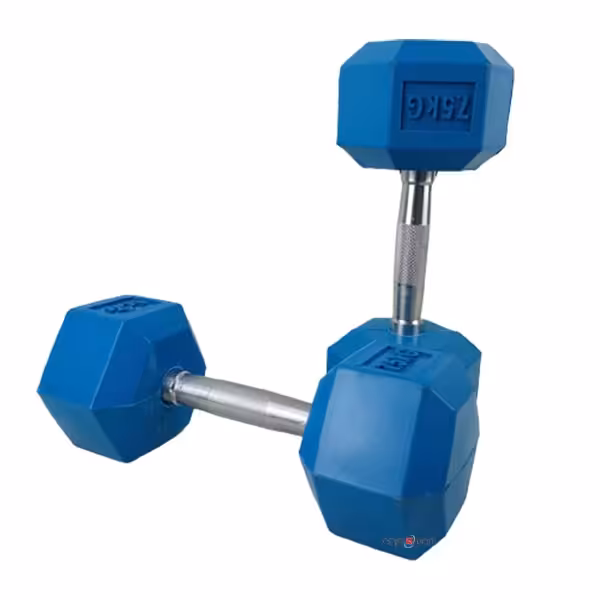 دمبل شش ضلعی رنگی 7.5 کیلوگرمی | بسته دو عددی